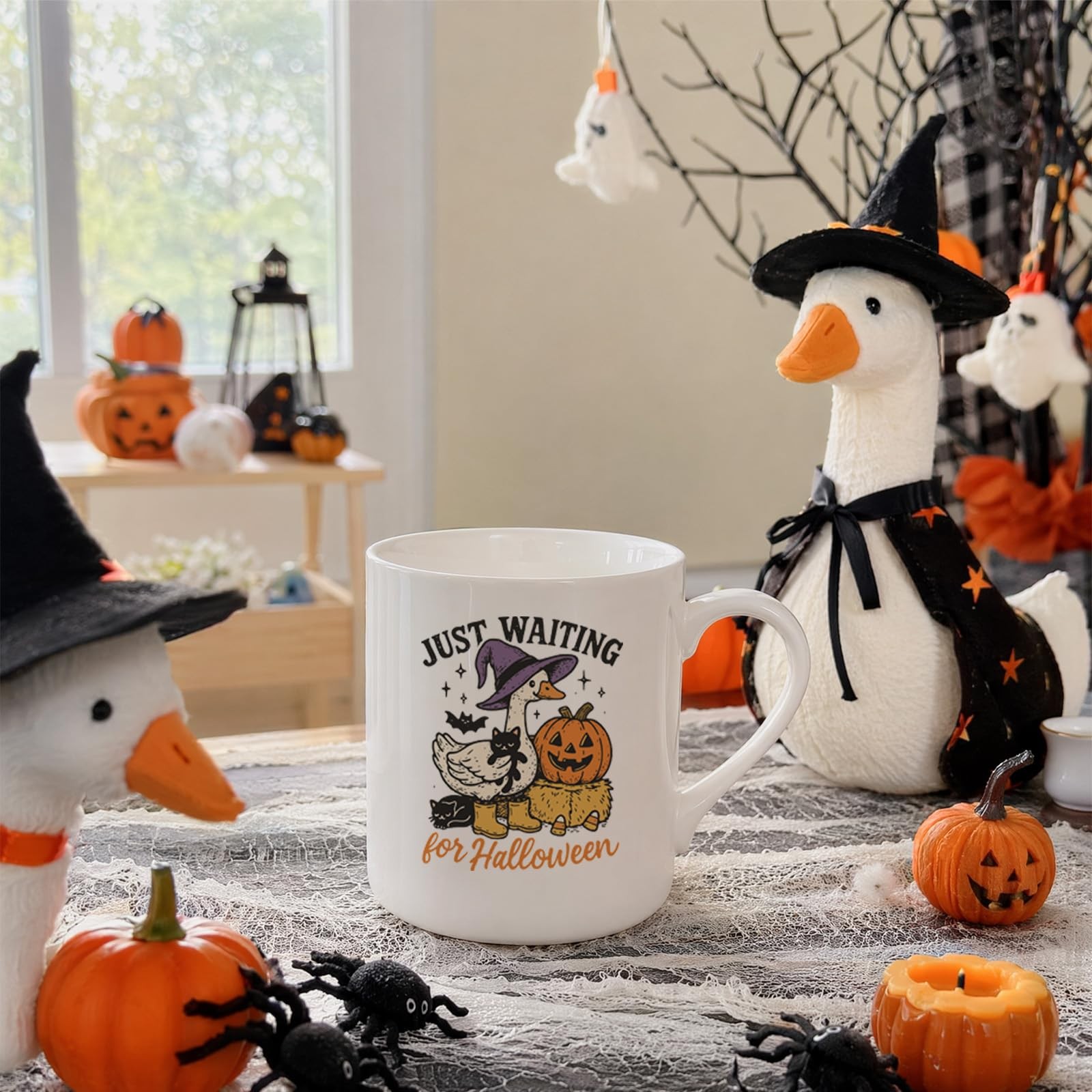 Halloween UV DTF Stickers Funny Goose Ghosts Uvdtf Cup Wraps for Glass