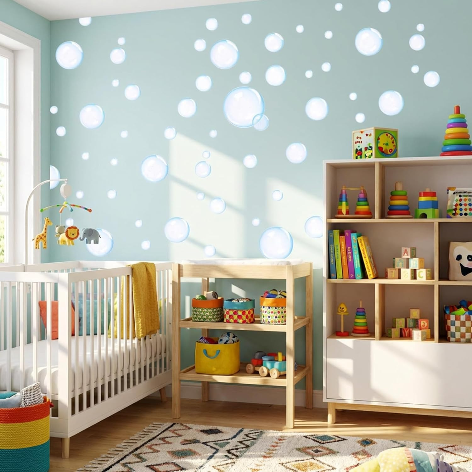 2 Sheets Bubble Stickers, Colorful Bubble Cutouts for Wall Decoration, Underwate