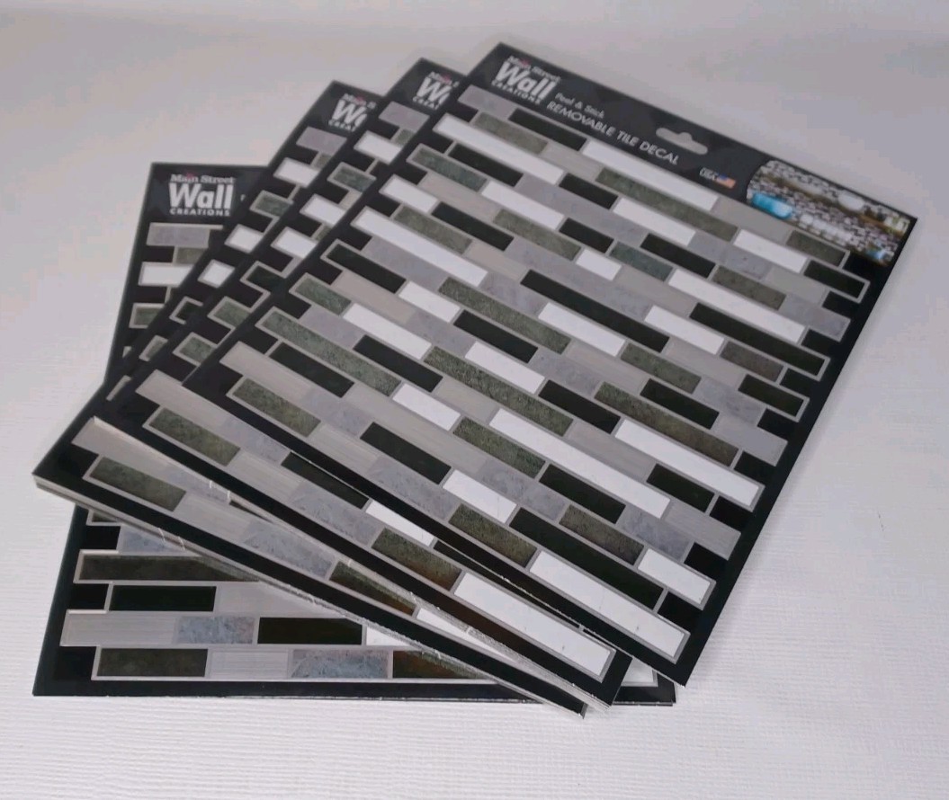 24 Main Street Wall Creations Peel & Stick Removable Tile Decals 8" x 8"