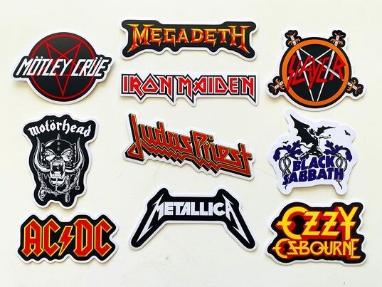 Metal / Hard Rock Vinyl Sticker Pack (10 Stickers) SET 1