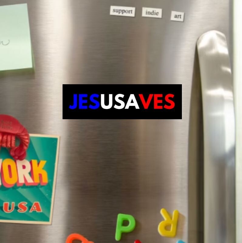 Jesus Saves Die Cut Glossy Fridge Magnet