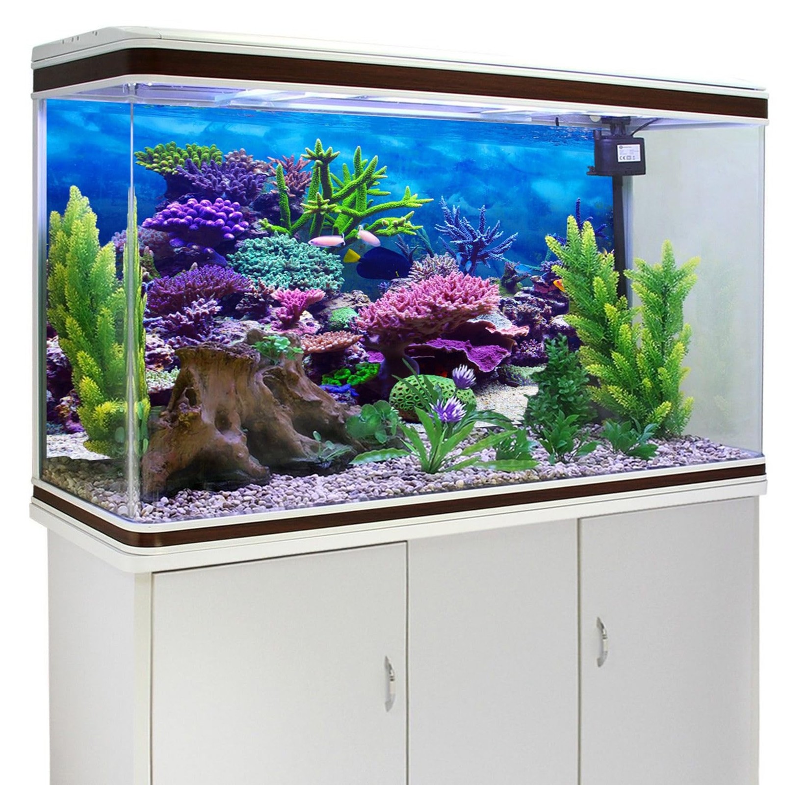 YongFoto Ocean Theme Fish Tank Background 36×24 inch Coral Seaweed Reef Rock …