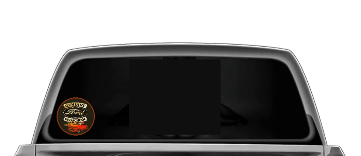 Car Classics "Ford Old School" – 4" Handmade Vinyl Decal Cooler Vehicle Laptop