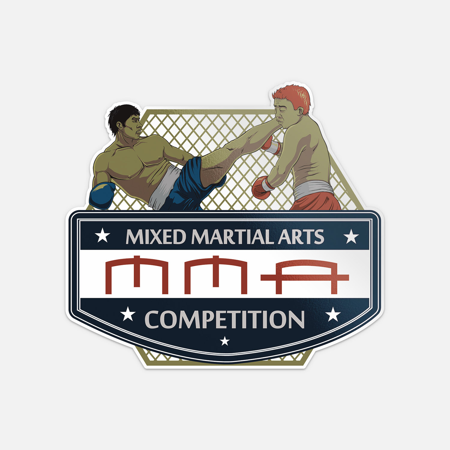 Mixed Martial Arts Badge Label Vinyl Sticker Decal