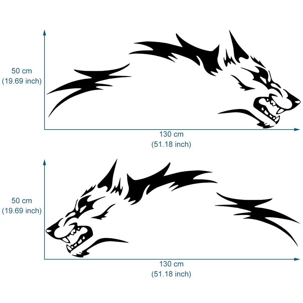 AuMoHall 1 Set Running Wolf Graphics Car Body Sticker Self-Adhesive Wolf Deca…