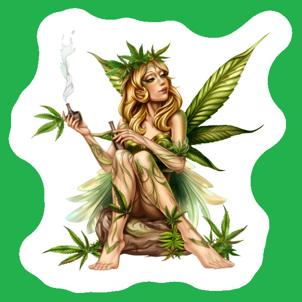 420 Stoner Fairy Weed Sticker Vinyl Decal Weed Fairy Stoner Gift Fairycore