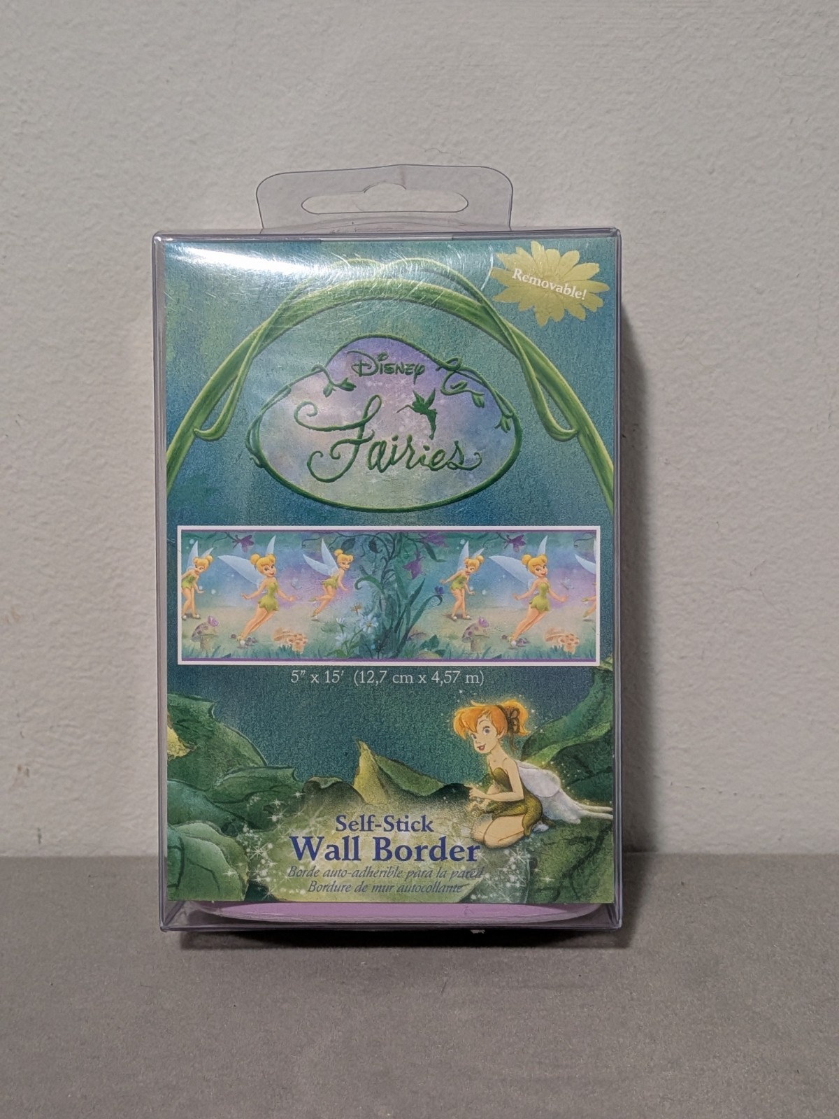 Disney Fairies Tinkerbell Self Stick Wall Boarder Decor 15’x 5” NEW IN PACKAGE