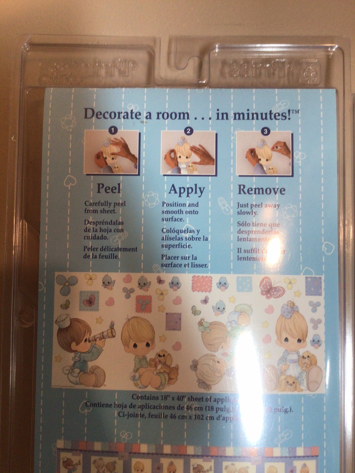 Precious Moments Jumbo Stick-Ups 25+ Reusable Pre-Cut Decorations NEW