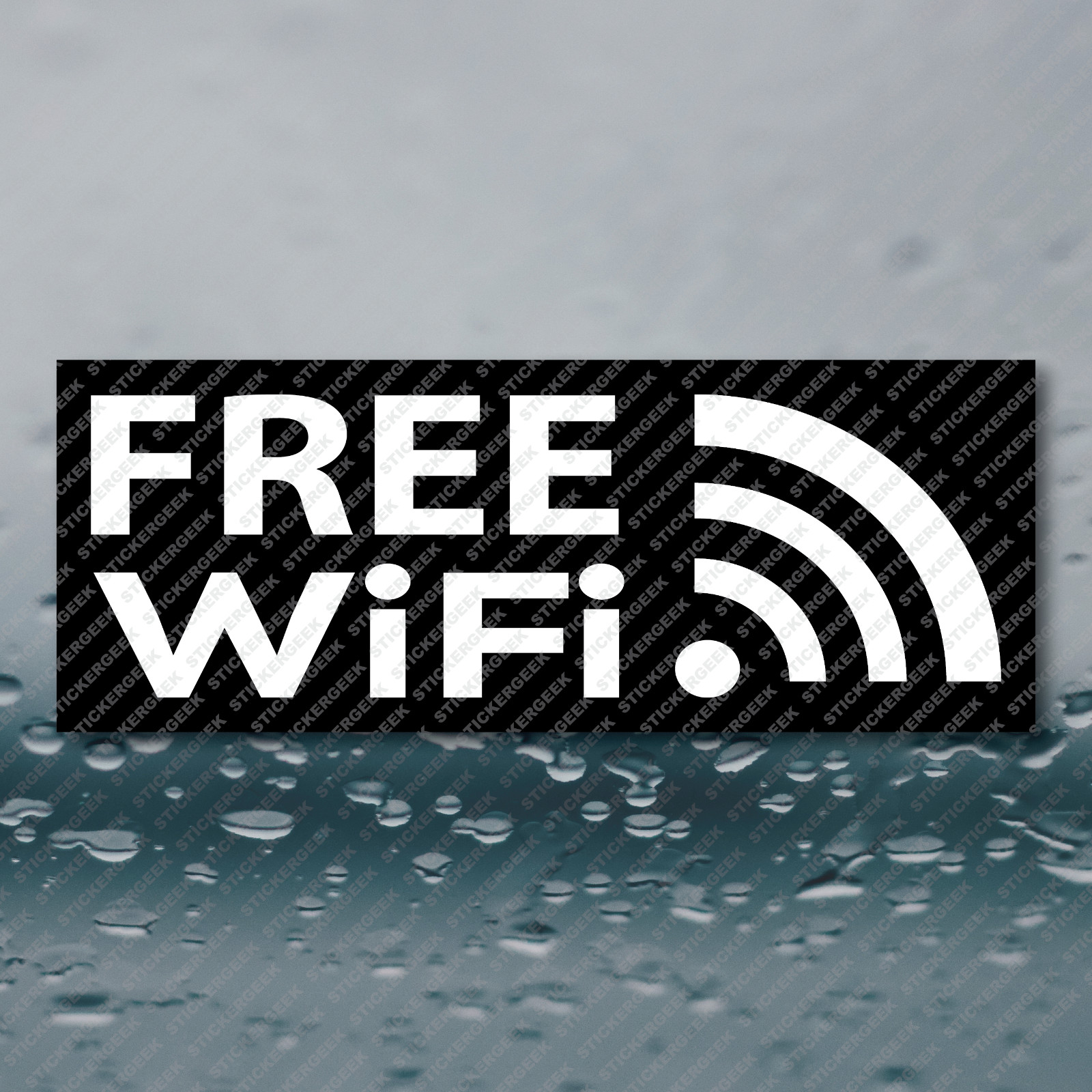 FREE WiFi Internet Coffee Boba Tea Shop Cafe Food Truck Window Sticker 8×3