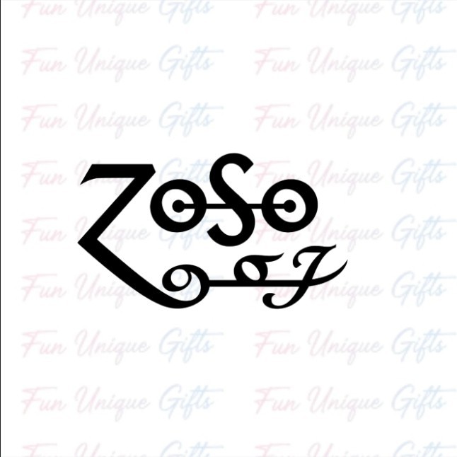 Led-Zeppelin Zoso Vinyl Decal Sticker -Multiple Colors & Sizes- FREE SHIPPING.