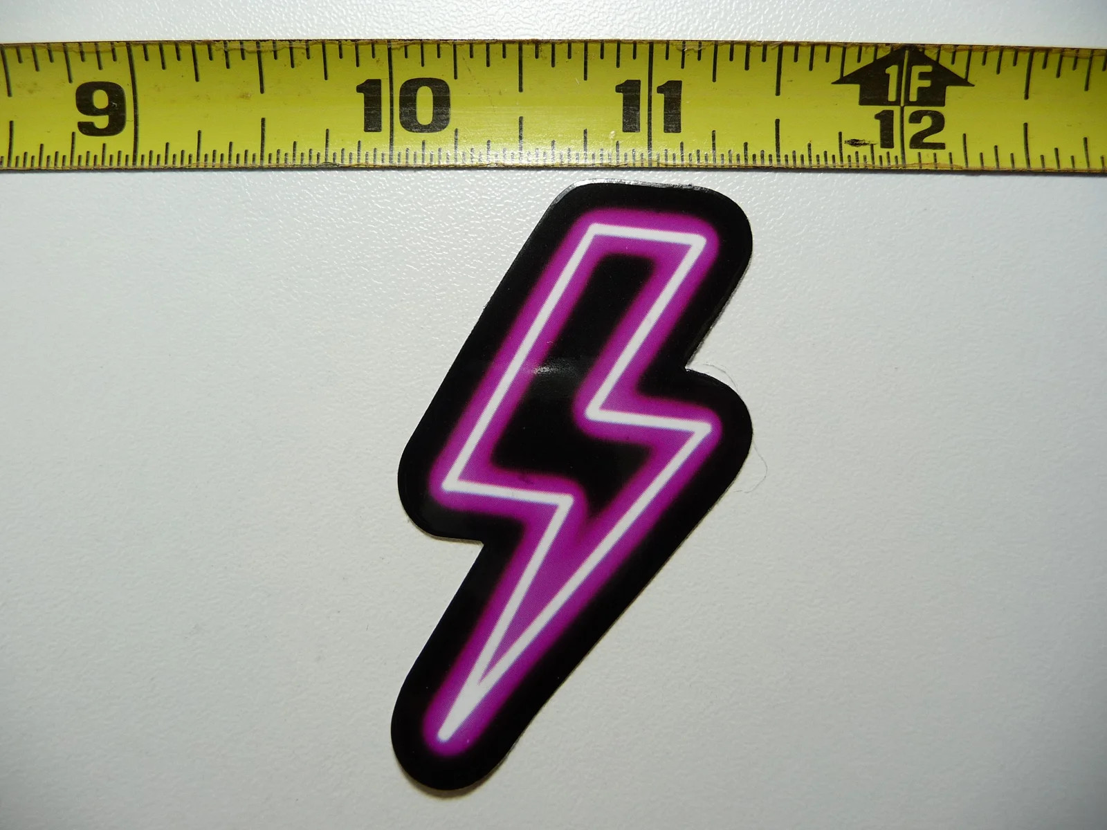 BOLT OF LIGHTNING NEON STYLE SMALL STICKER DECAL COLORFUL FUNNY