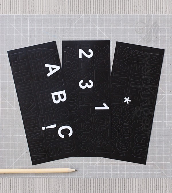 500+ Characters 1” VINYL LETTERS + NUMBERS Lettering Label Stickers Black Decals