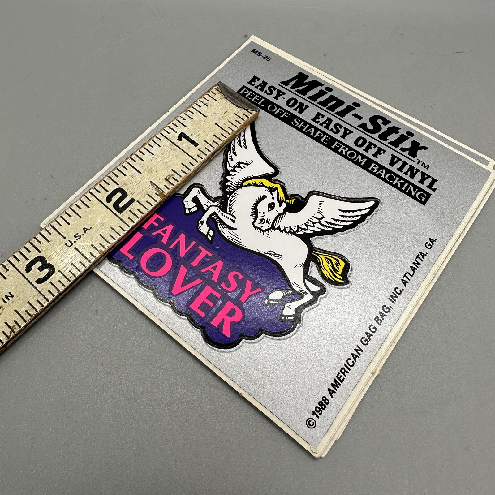1988 Vintage "Fantasy Lover" Black Light Retro Vinyl Sticker Cut-Out Shape