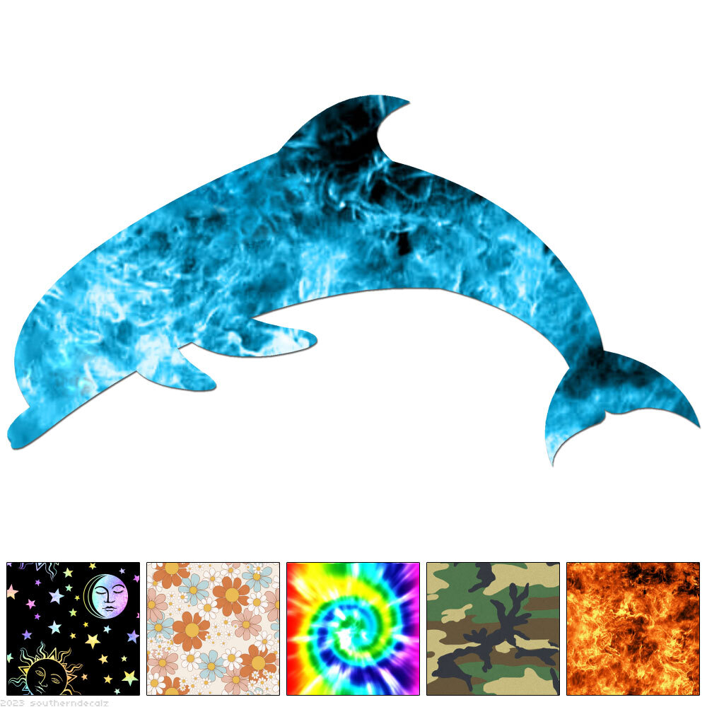 Dolphin Porpoise – Decal Sticker – Multiple Patterns & Sizes – ebn6612