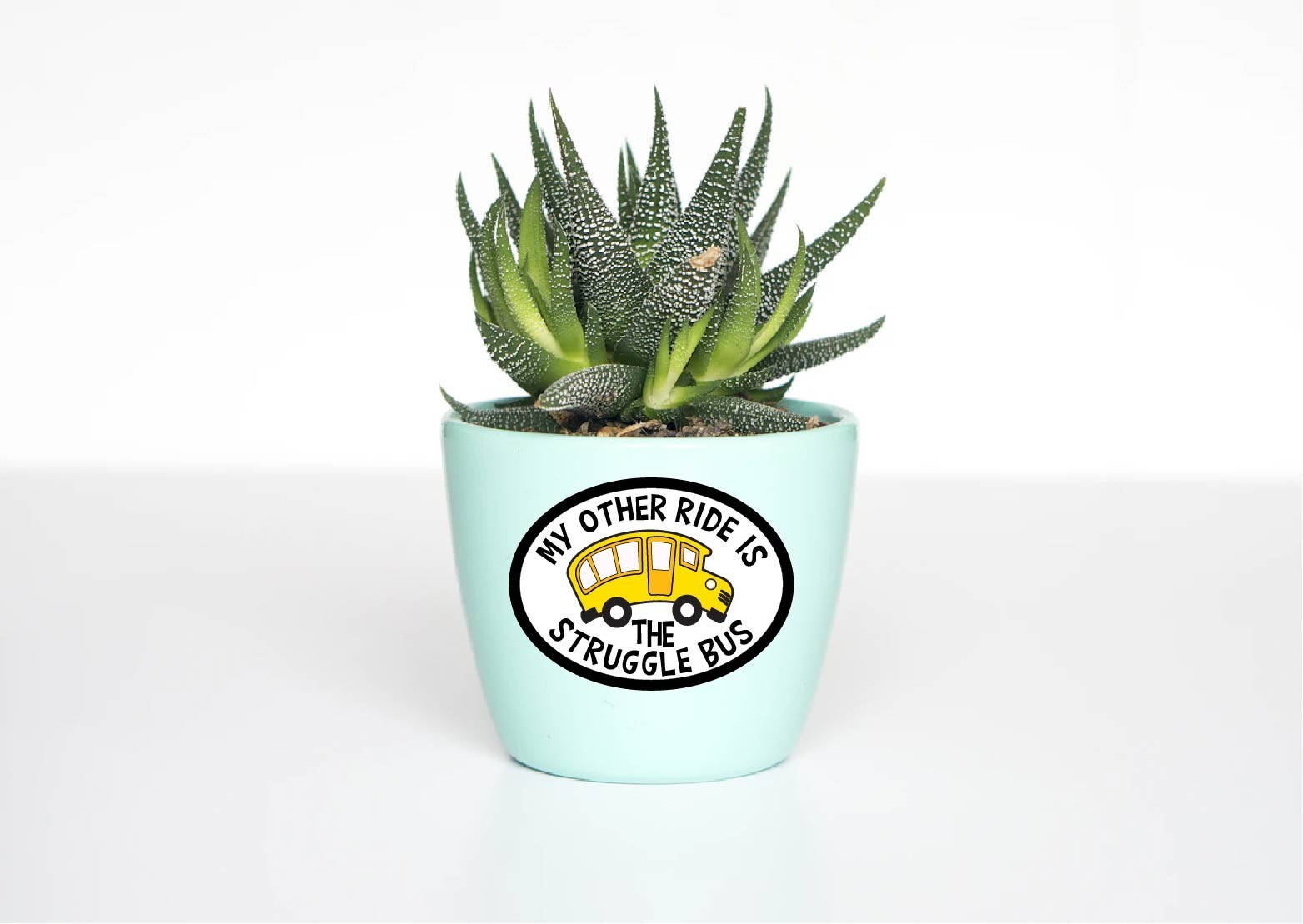 My Other Ride Is The Struggle Bus Decal Sticker Adult Life Funny Short School
