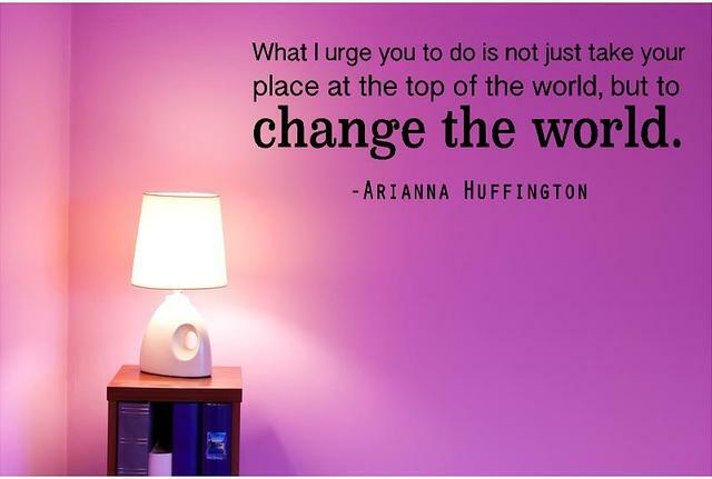 Arianna Huffington Vinyl Inspirational Wall Decal Quotes | Home Decoration 20×8