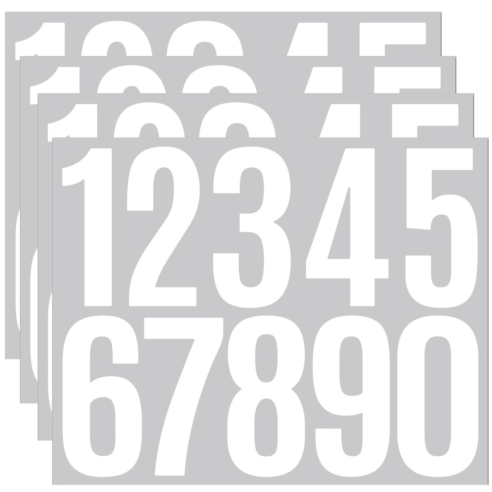 3inch Large Mailbox Numbers Stickers 4 Sheets Letter and Numbers Stickers Wat…