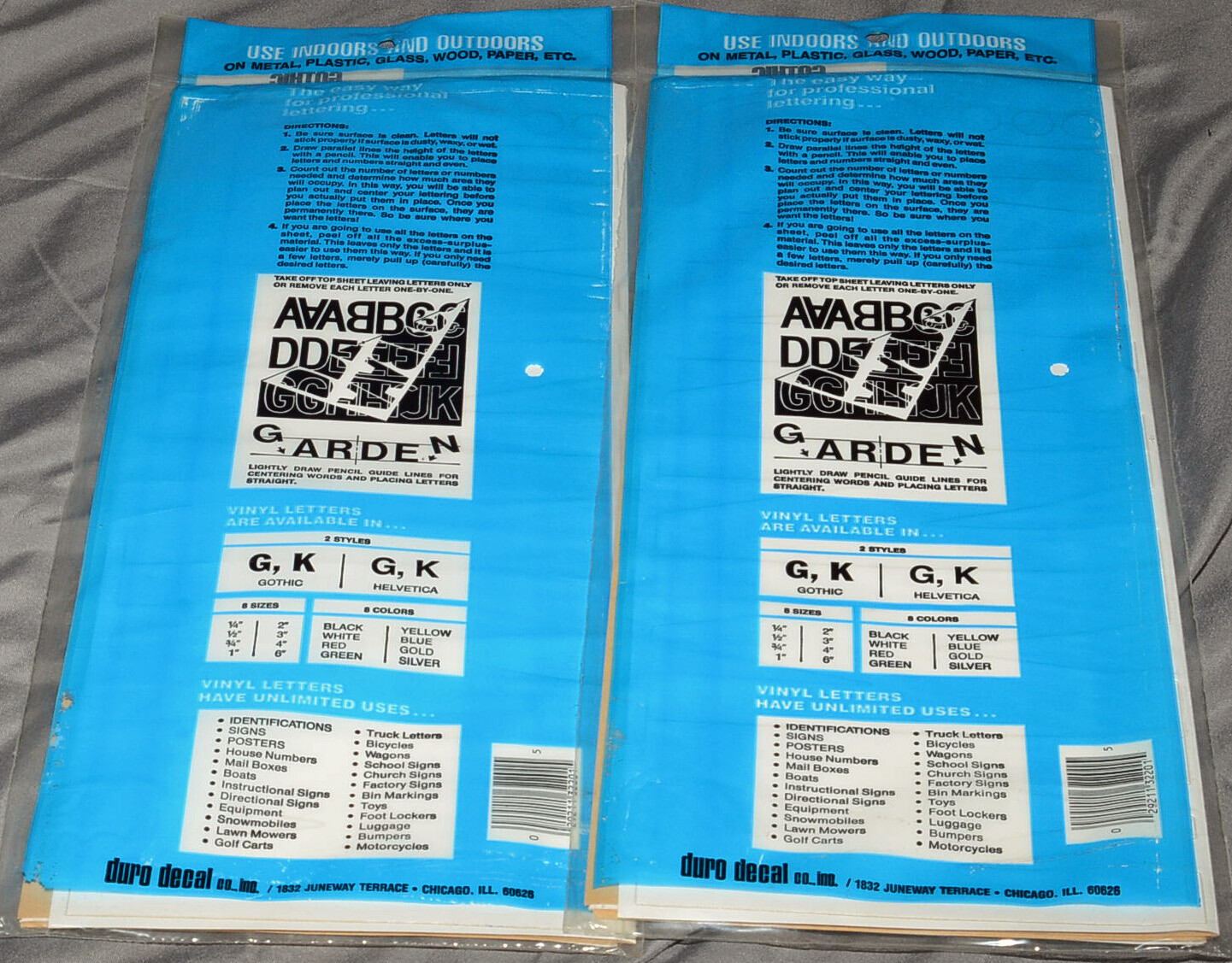 Vinyl Letters 6 In Pressure Sensitive Permanent Gothic Condensed Duro 2 Lot