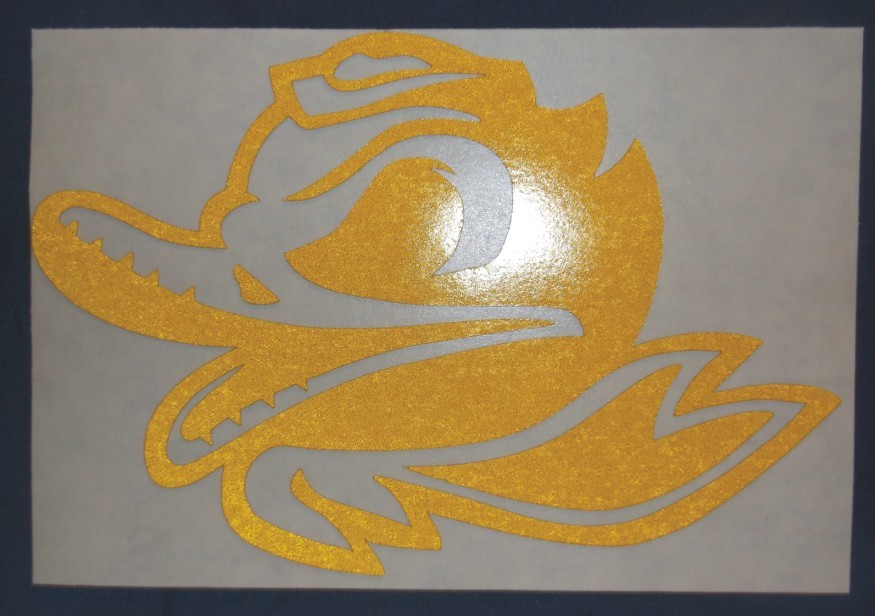 Oregon Ducks Combat Duck Decal Car Window.Sticker Vinyl 6 X 4 Inches