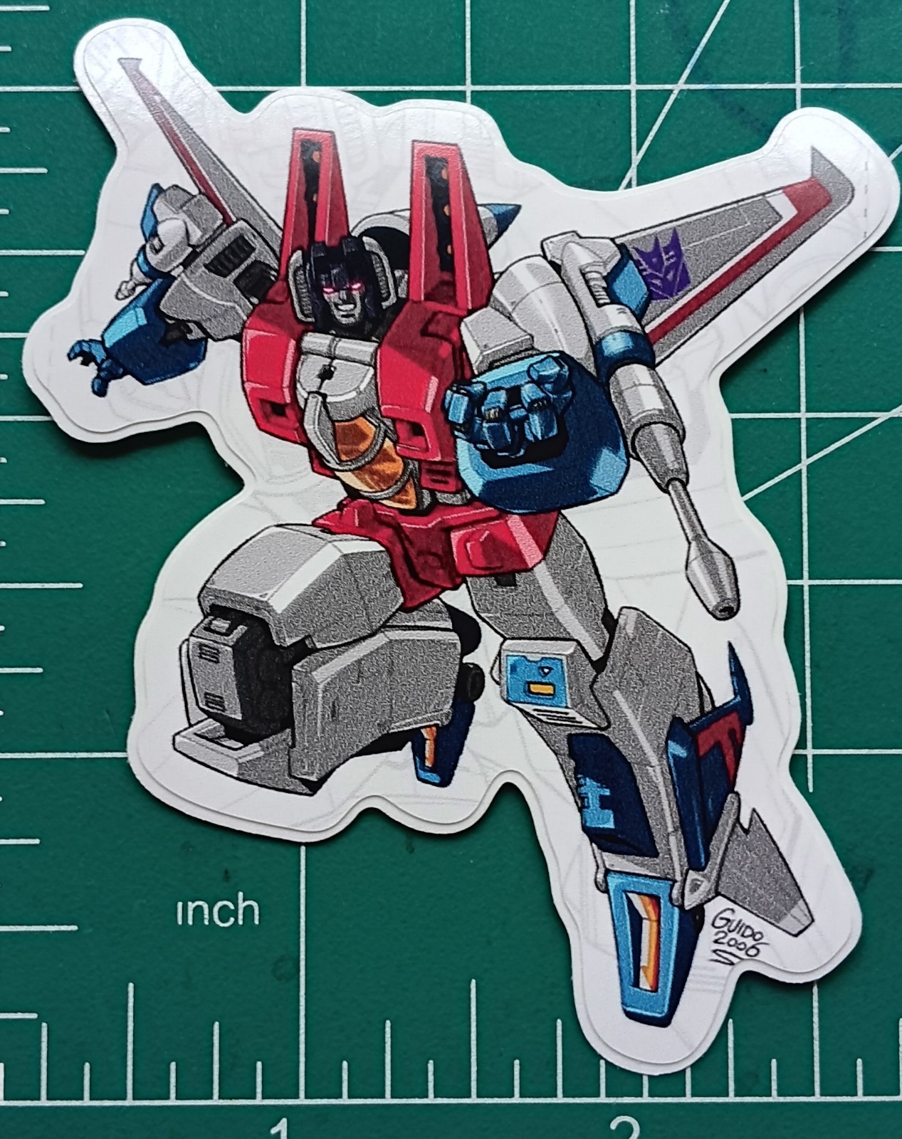 TRANSFORMERS STARSCREAM VYNIL STICKER