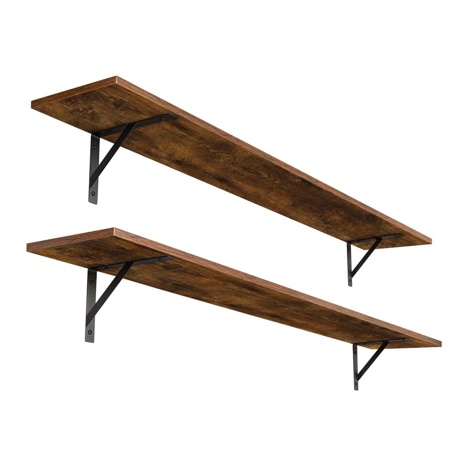 DINZI LVJ Long Wall Shelves, 55.1Inch Wall Mounted Shelves Set of 2, Extra La…