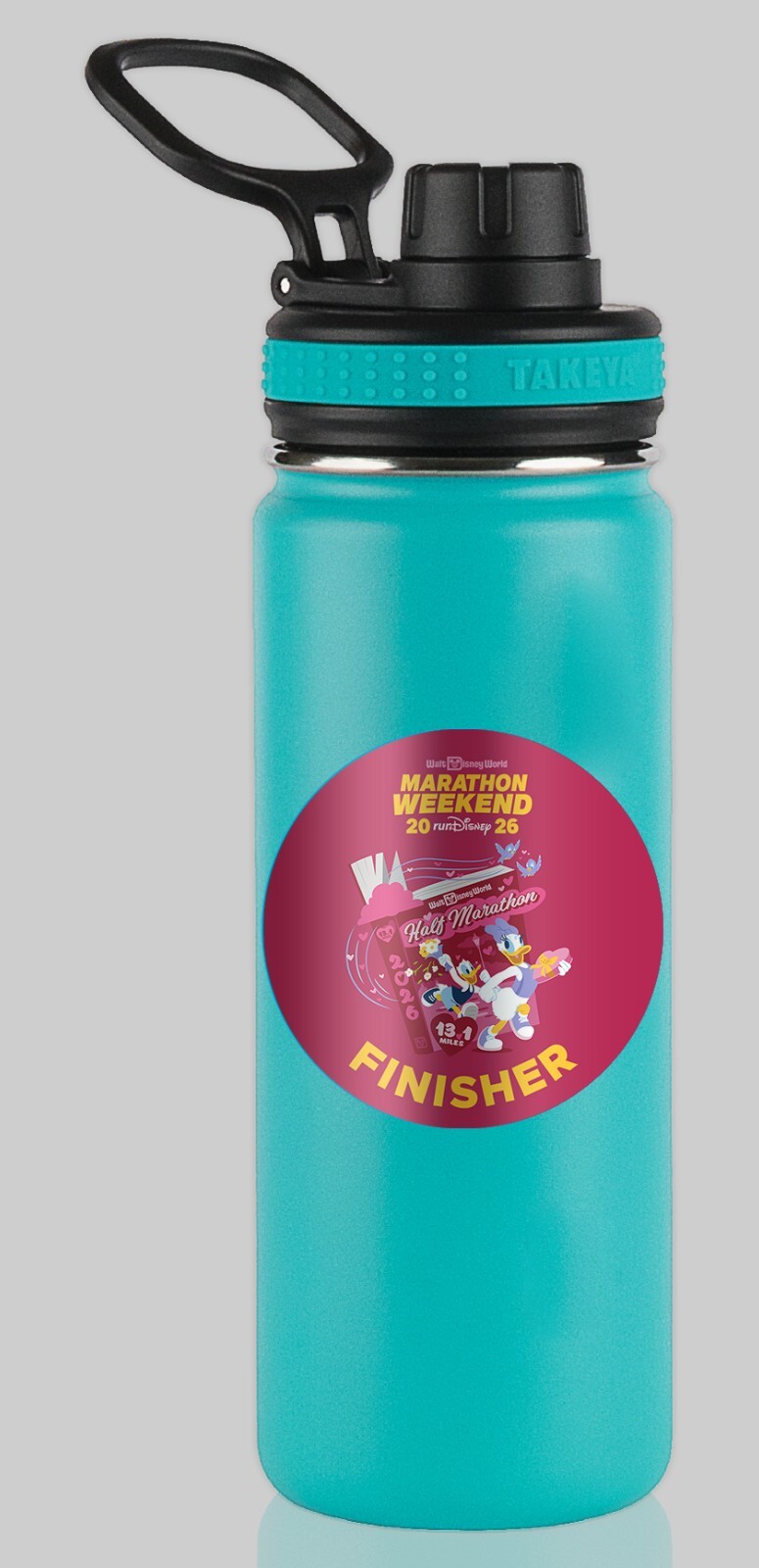 RunDisney Marathon Weekend 2026 Half 13.1 Miles FINISHER Water Bottle Sticker