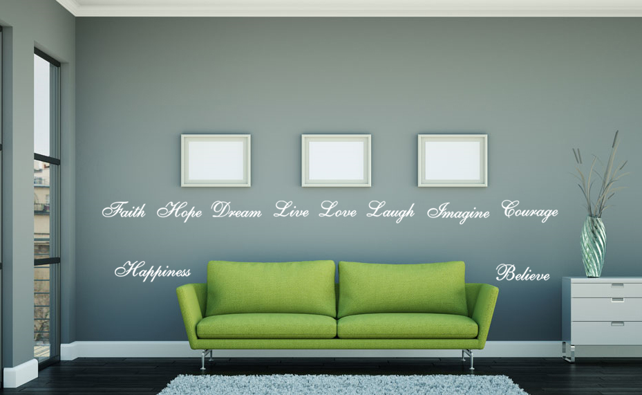 10 Words Wall Quotes Art Vinyl Stickers, Home DIY Wall, Stairs Art -HIGH QUALITY