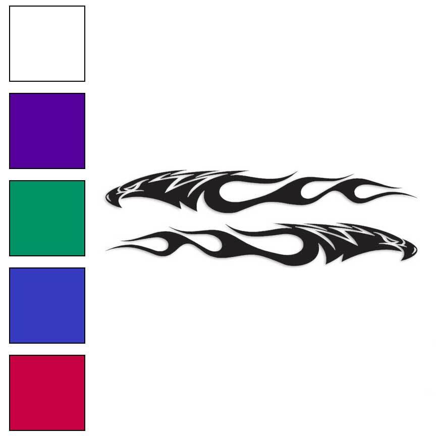 Set of Eagle Flames, Vinyl Decal Sticker, Multiple Colors & Sizes #247