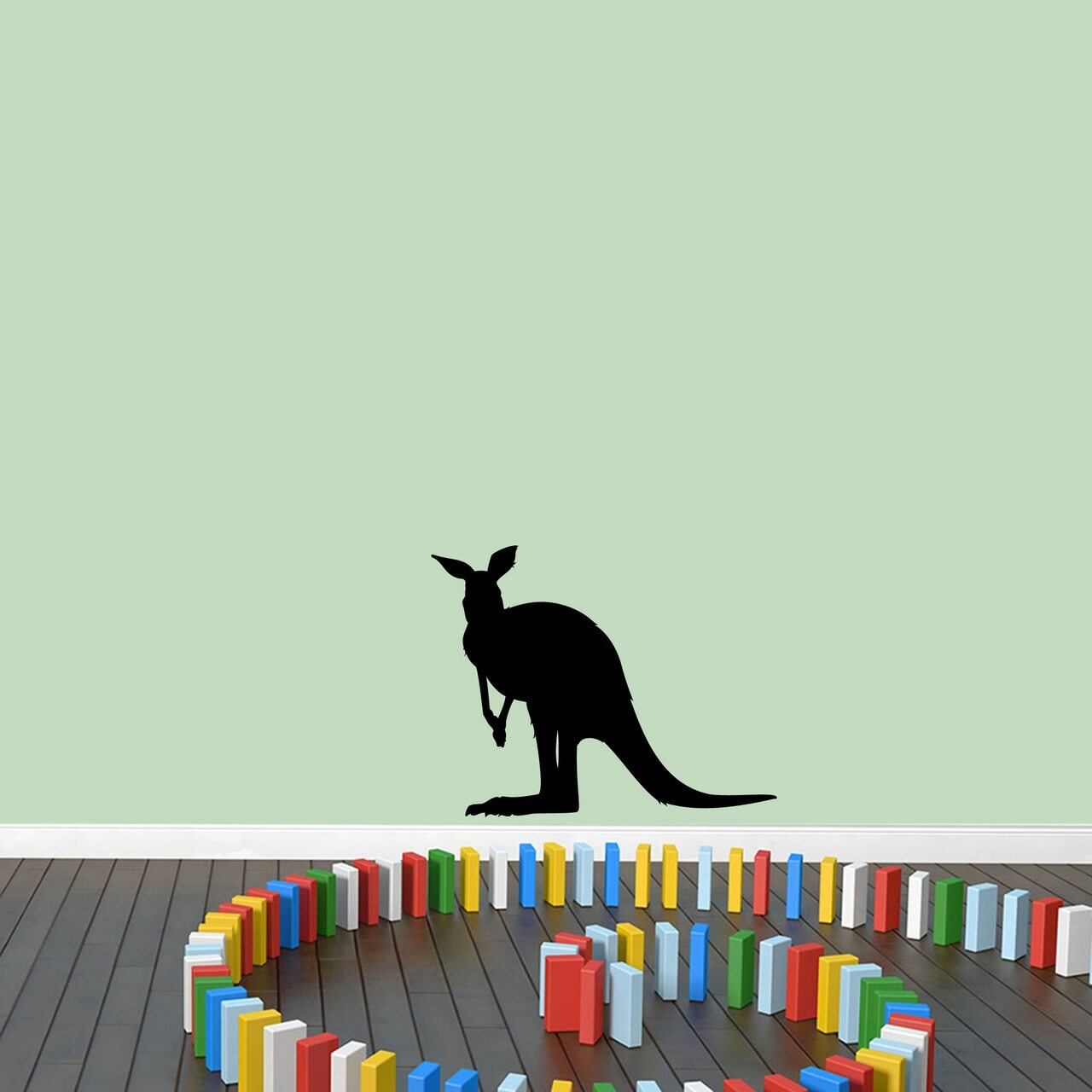Kangaroo Silhouette Wall Decal – Animal, Kids, Nursery, Playroom, Wall Sticker