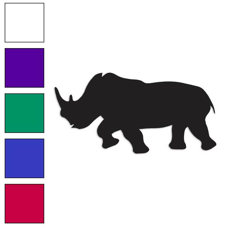 Rhino Rhinoceros, Vinyl Decal Sticker, Multiple Colors & Sizes #1372
