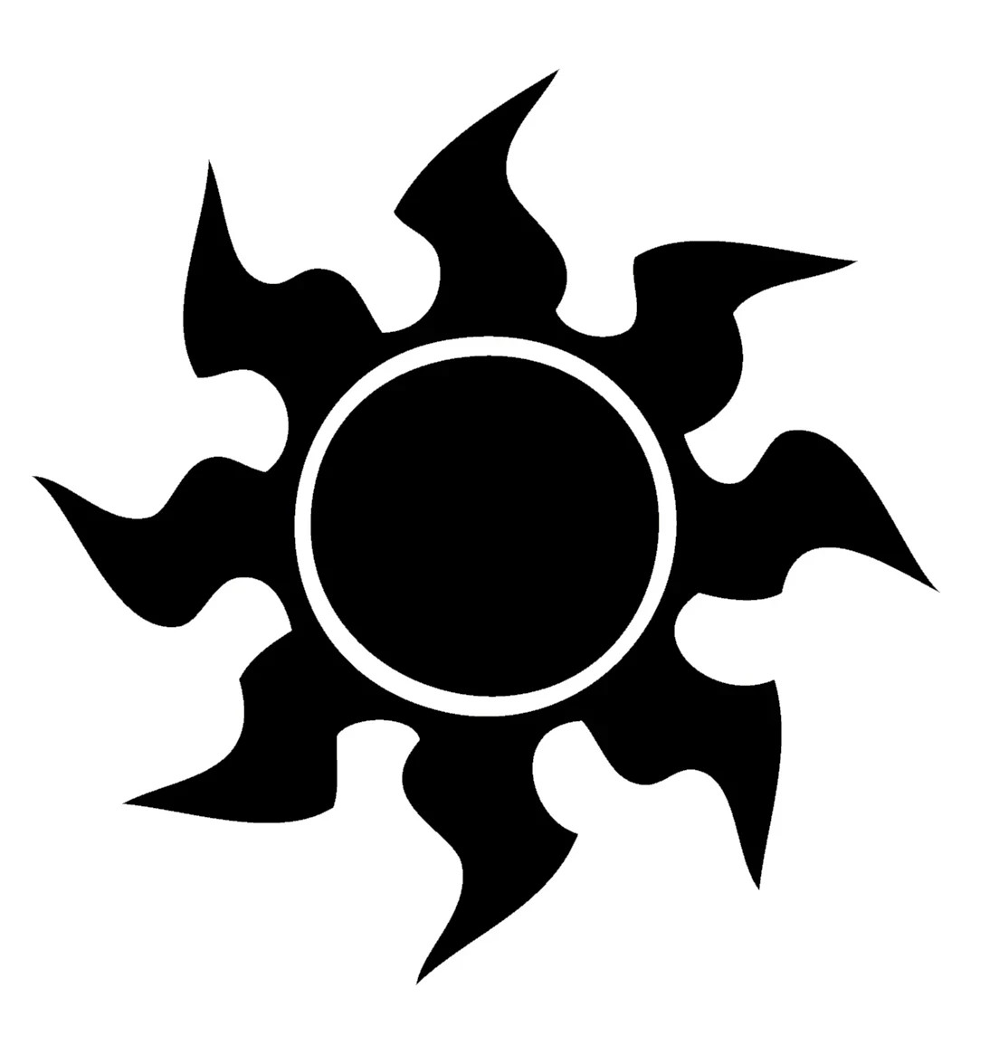 Vinyl Decal, MTG Plains Sun, Glossy White, Various Sizes, Indoor/Outdoor
