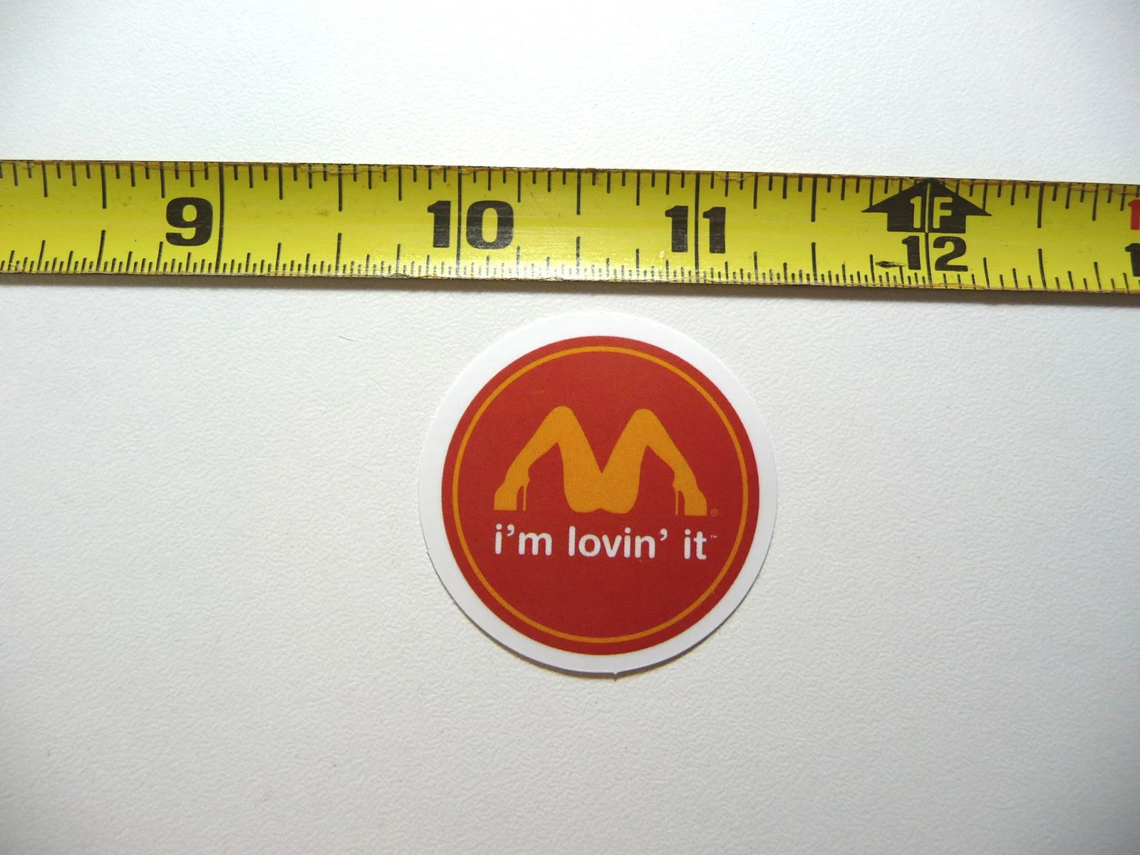 I'M LOVING IT STRIPPER LEGS SMALL STICKER DECAL FUNNY