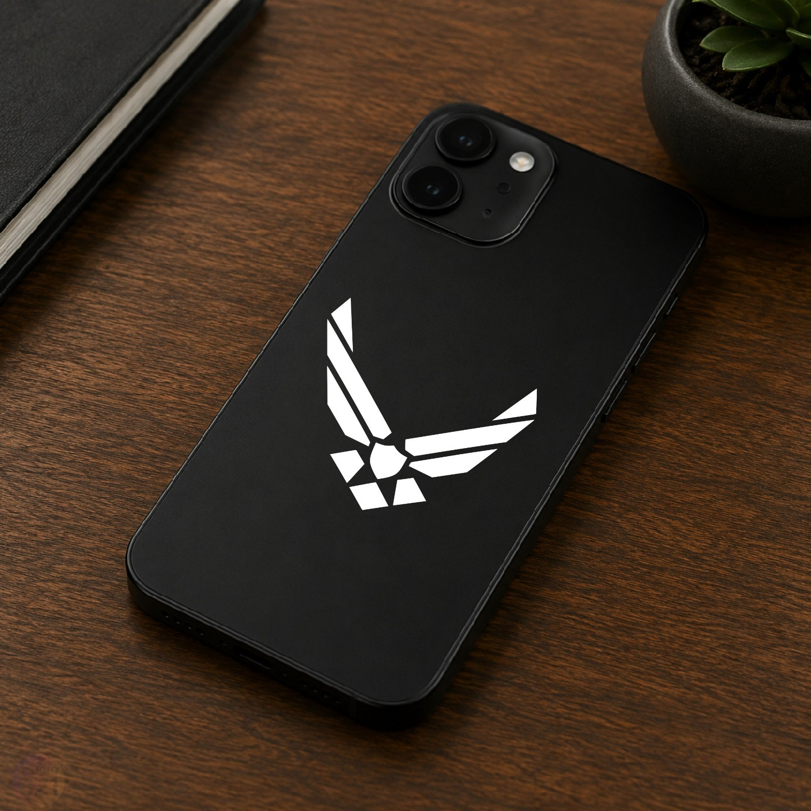 USAF Air Force Emblem Decal – Wings and Shield Vinyl Sticker Car Truck Window