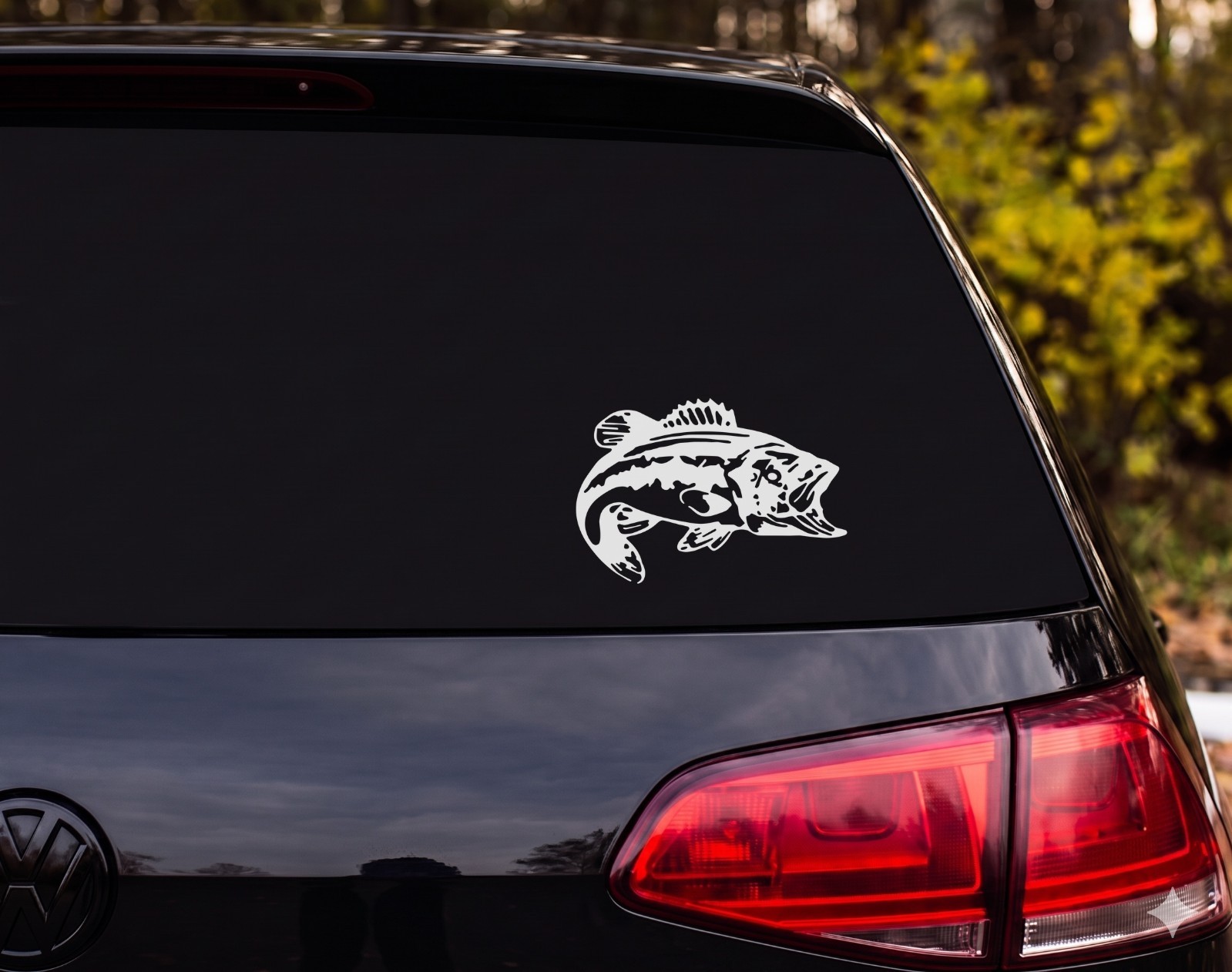 Largemouth Bass Jumping Vinyl Decal Sticker Outdoor Car Truck | Fishing Gift