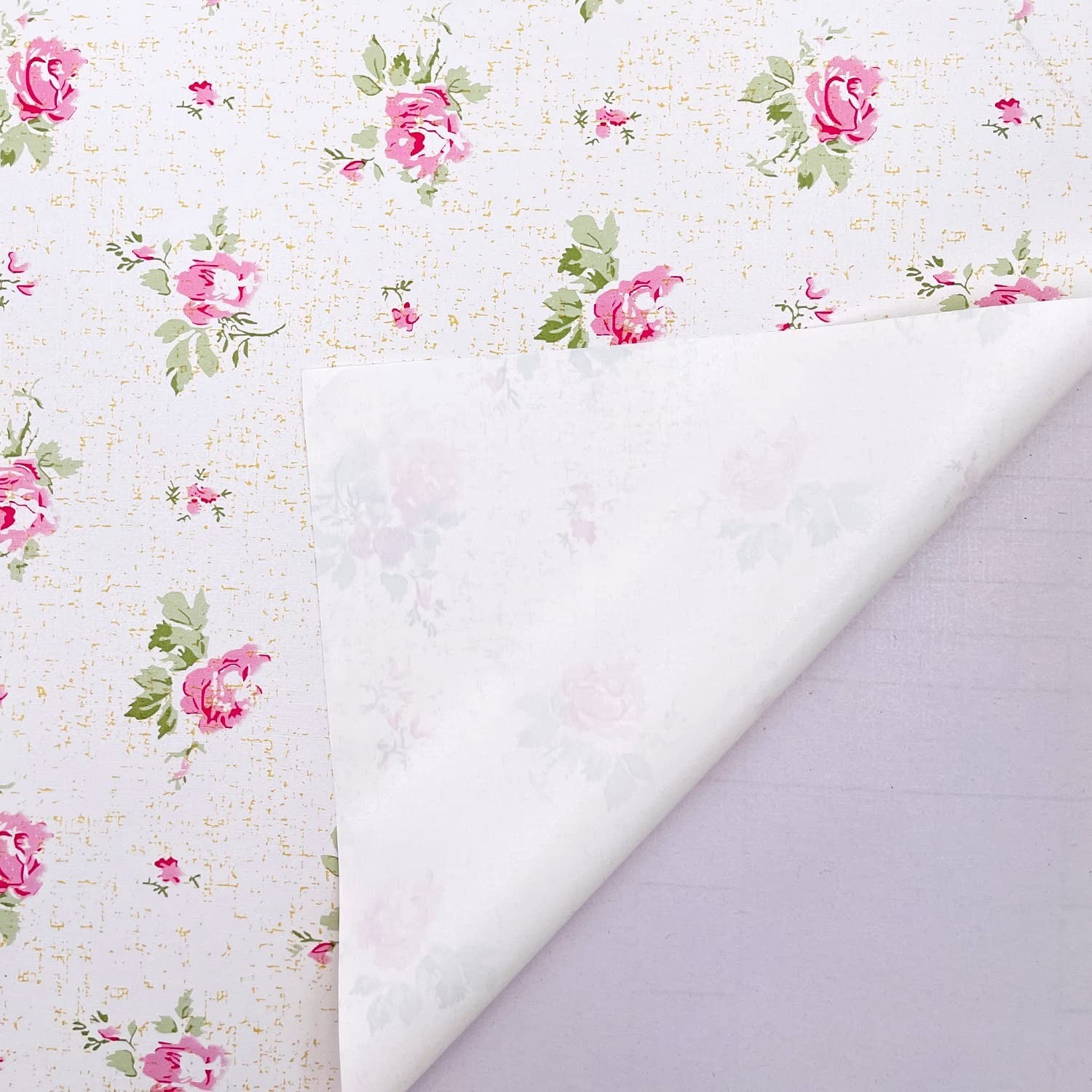 32.8ft Roll Pink Rose Shelf Liner Peel and Stick Wallpaper Revamp Furniture W…