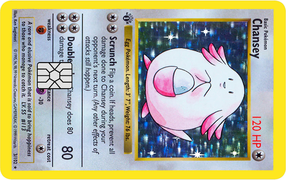 Pokémonster Card Collection Credit Card Skin / Wrap Decal Pre-Cut Sticker