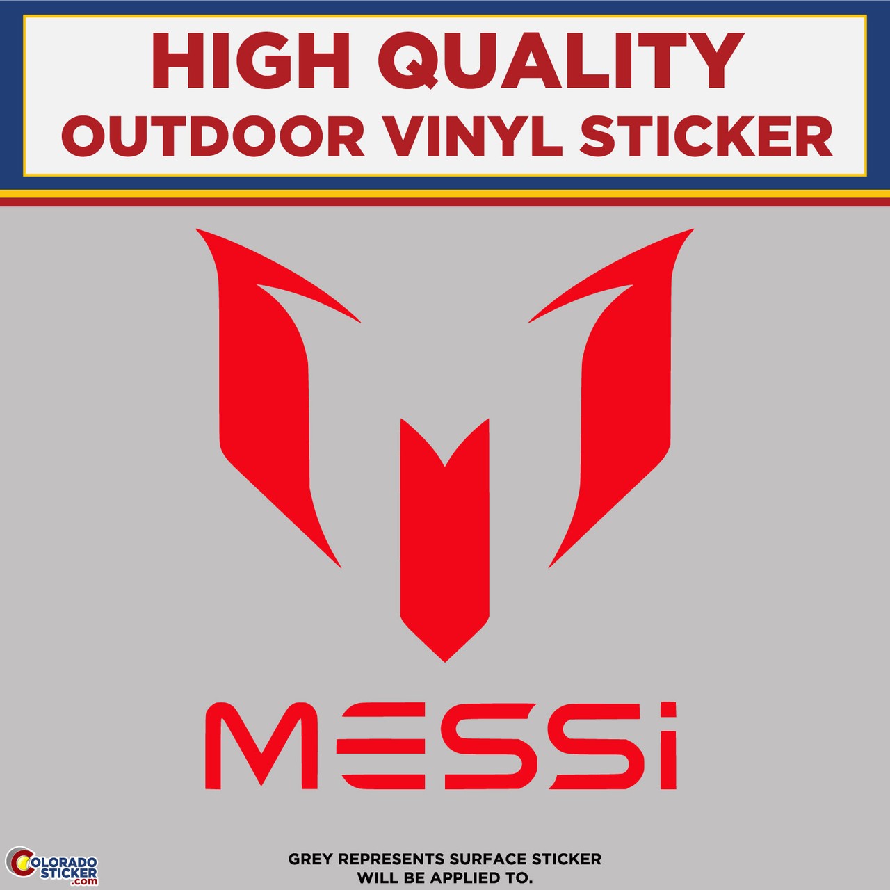 Messi Logo Die Cut, High Quality Vinyl Stickers Decal