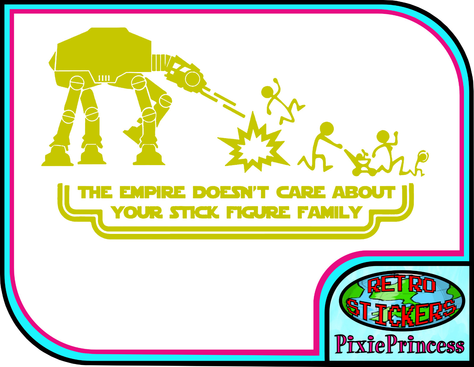 Star Wars Empire At Fun G Vinyl Sticker Car Bike Truck Window Wall Art Movie