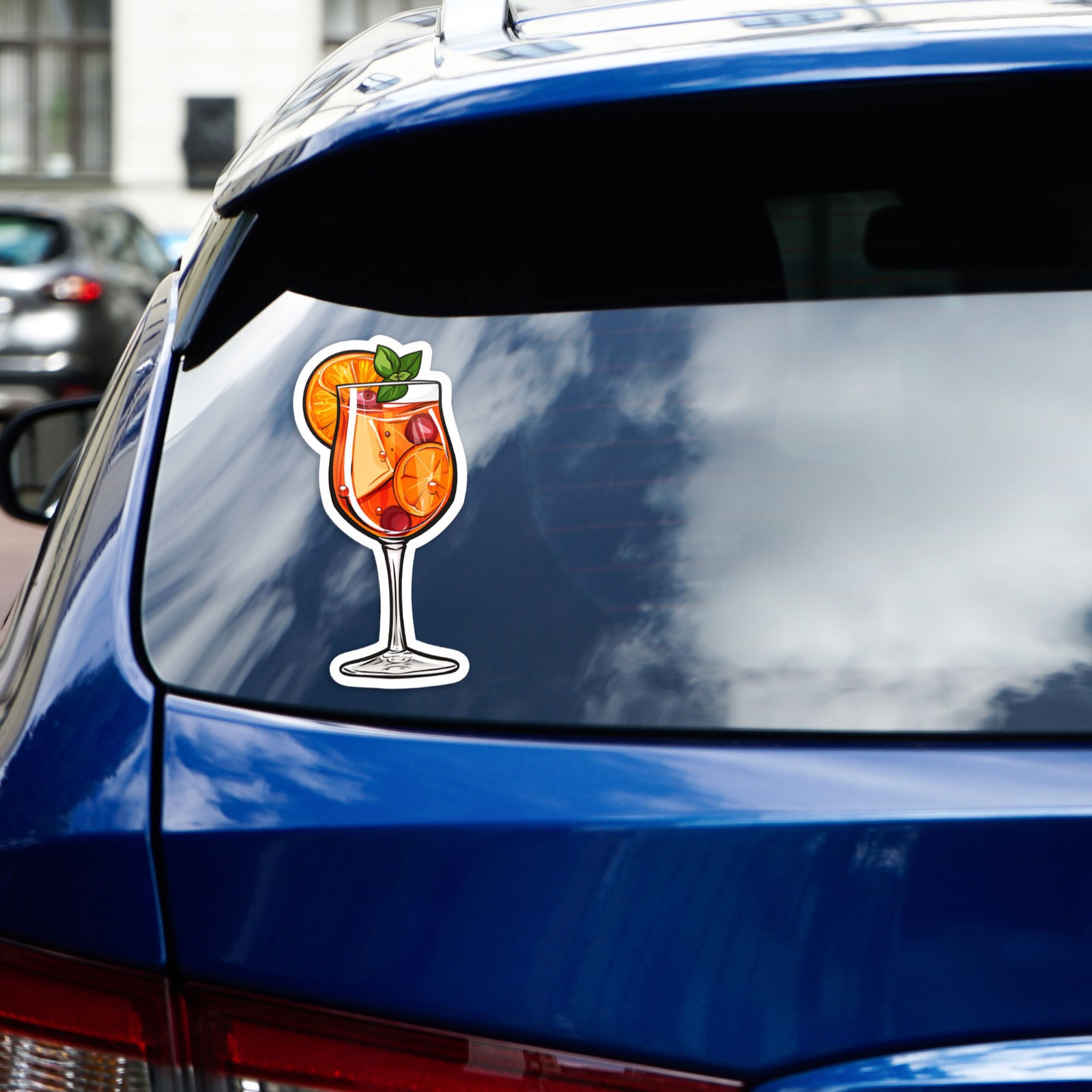 Orange Cocktail Glass – Vinyl Decal Sticker – Car Window Laptop – #1615