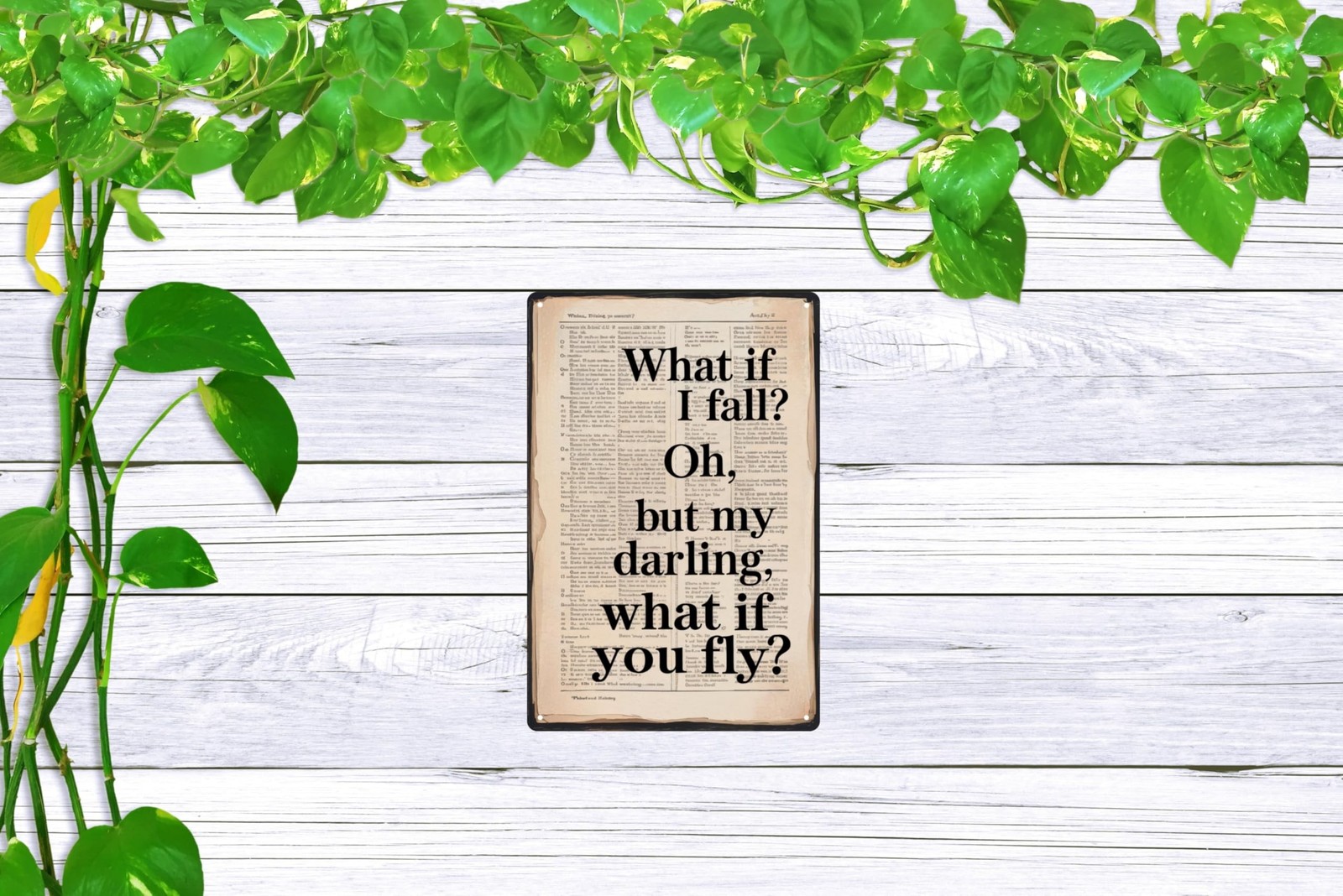 Inspirational What If I Fall My Darling? Quote Canvas Poster Motivational Art…