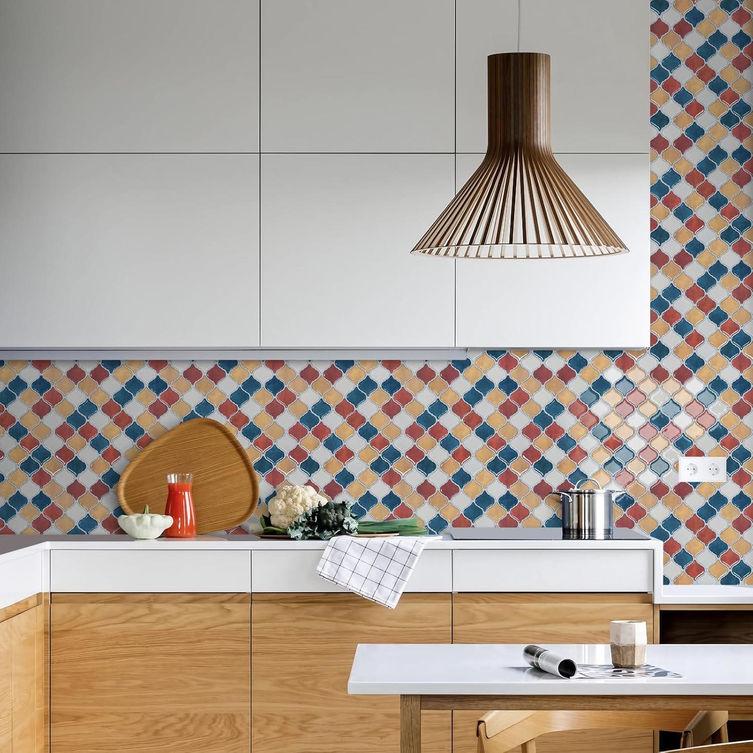 Arabesque Peel Stick Backsplash 12×12” Backsplash Tile for Kitchen Self Adhesive