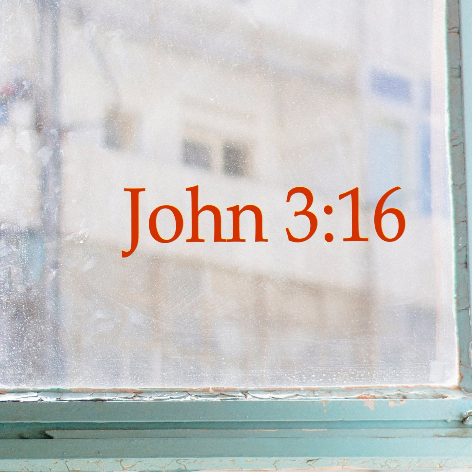 John 3:16 Vinyl Decal – Christian Bible Verse Sticker – Faith Scripture Wall Car