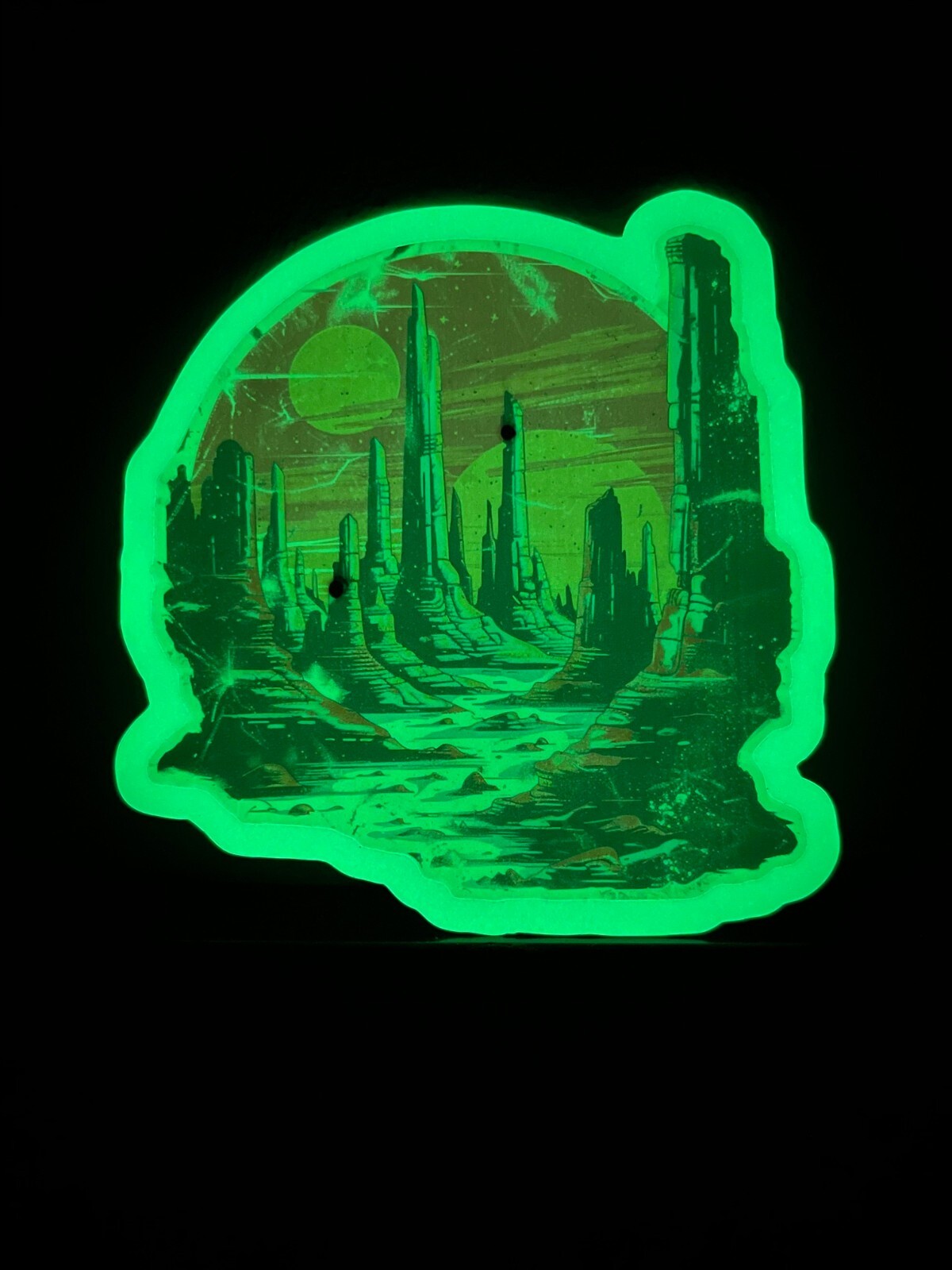 Other Worlds Glow in the Dark Stickers Sci-Fi Fantasy Decal Space Laptop Vinyl