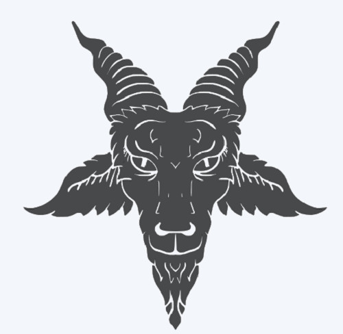 BAPHOMET GOAT vinyl sticker occult sigil pentagram demon evil Satan RARE slasher