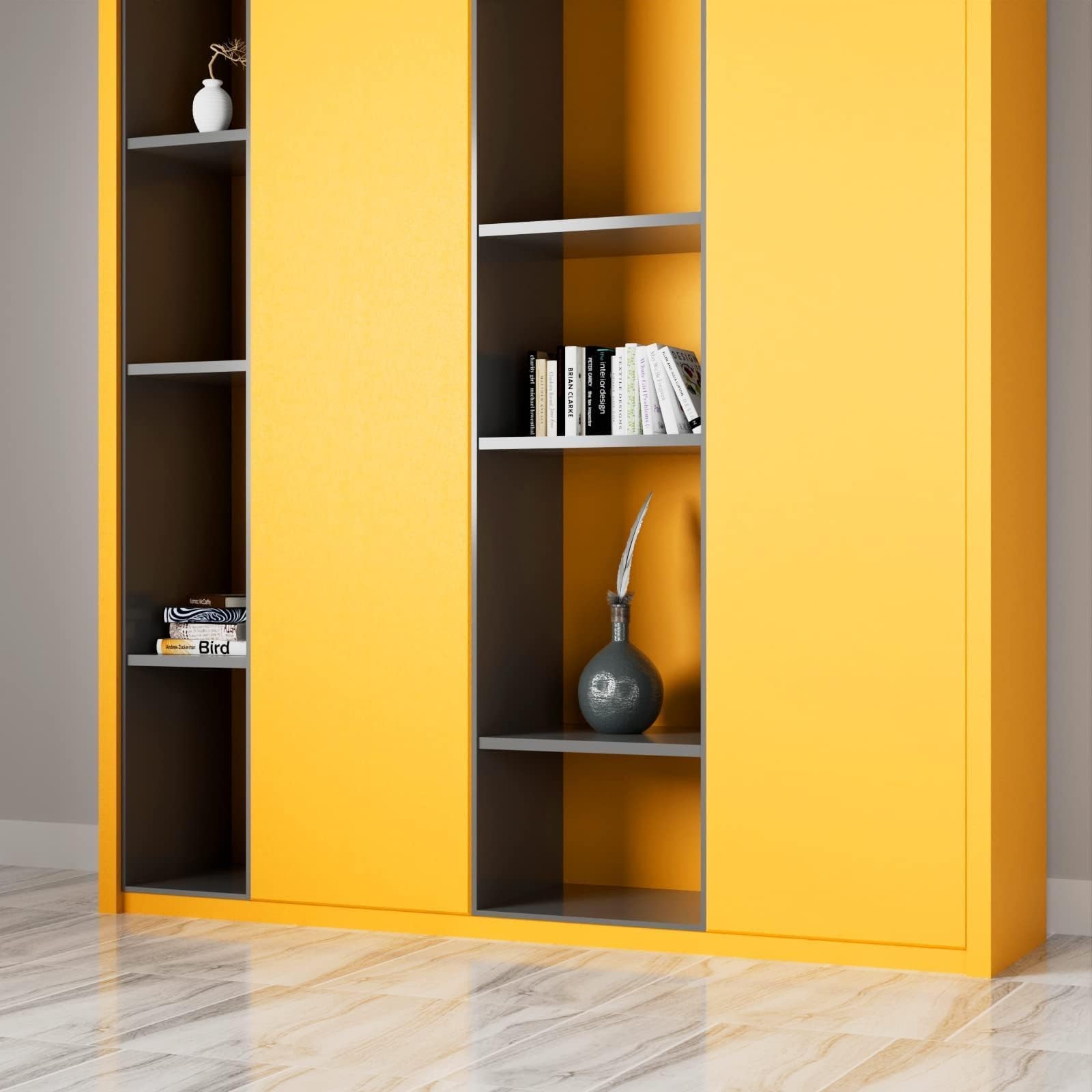 Yellow for Cabinets Walls 17.7"X200" Back to Removable Solid Color Yellow Pee…
