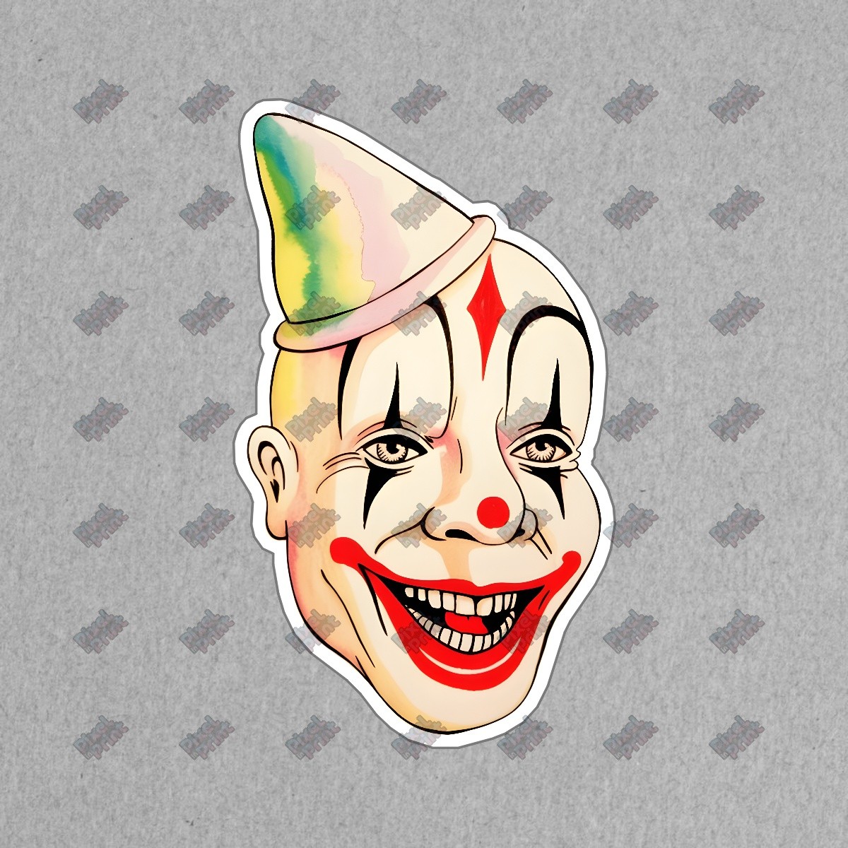 Creepy Vintage Clown Face Sign Horror Decor Carnival Themed Wall Art #8387
