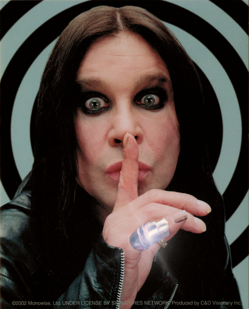 15904 Ozzy Osbourne Shhh Motion On Bullseye Background Cool 5" Sticker