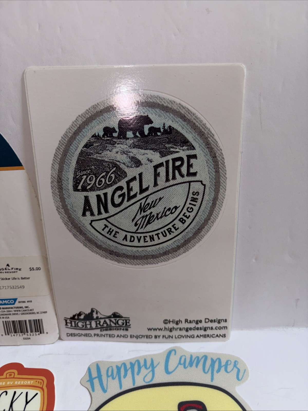 Travel Sticker Lot Of 8 New Mexico Angel Fire Camping