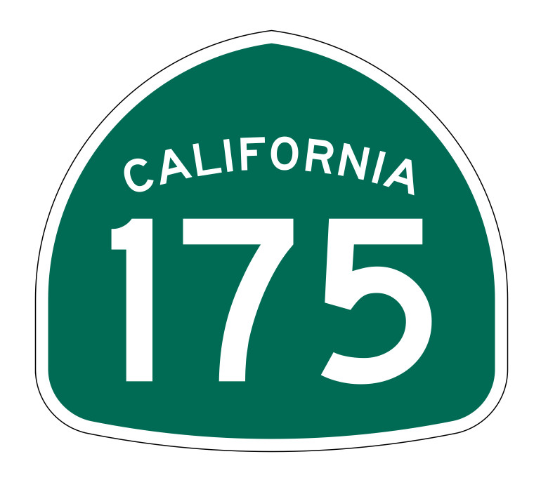 California State Route 175 Sticker Decal R1244 Highway Sign