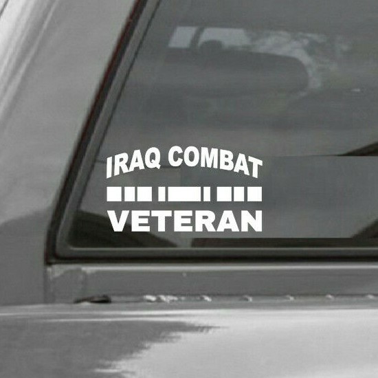 Iraq Combat Veteran Vinyl Window Decal Sticker